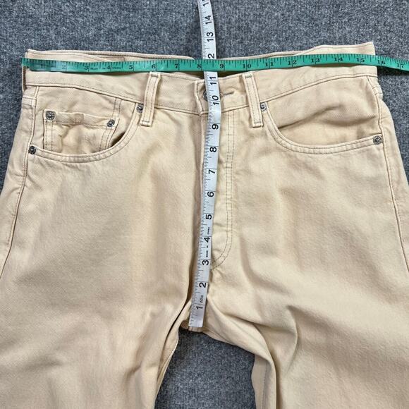 Vintage Levis 501XX Jeans Men 32 Light Beige Straight Overlock Stitch Button Fly - Picture 10 of 16